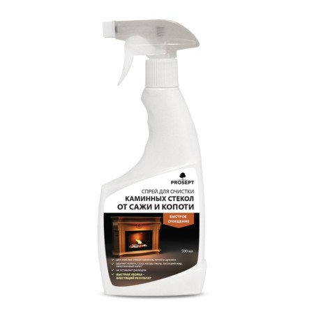 Universal Hard cleaning tool, spray, to clean the fireplace glasses from soot and soot, 500 ml-1