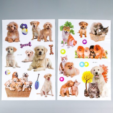 Plastic sticker 2D "Cats and Dog" MIX 54x35.5 cm-1
