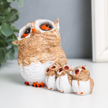 Souvenir Polystone "Oblushka with owls" 7.7x13x6.5 cm-3