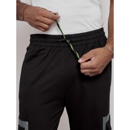 Sports male pants, size 48, black color-10
