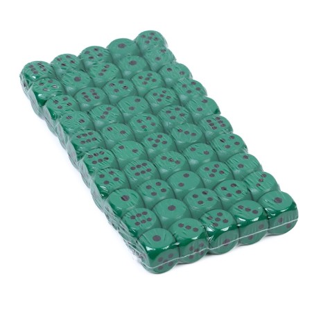 Playing bones, 1.6 × 1.6 cm, set 50 pcs, green-1
