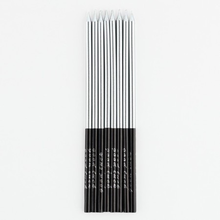 Candles for the cake "On your special day", silver, 8 pcs.-2