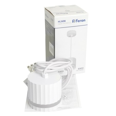 Ceiling light Feron HL3698, IP20, GX53, 12 W, 85x85x75 mm, white color-5