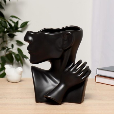 VAZ Coramics Table "Sophisticated Profile" 17x8x21 cm, black