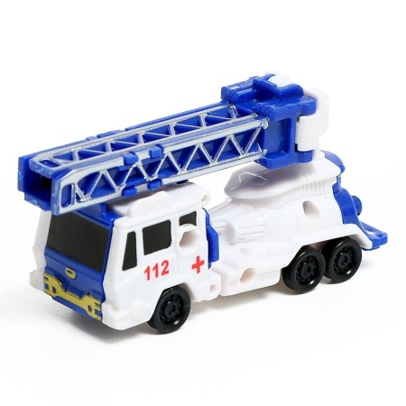 The “Police Helicopter” robot, transforms, collects from 3 cars-8