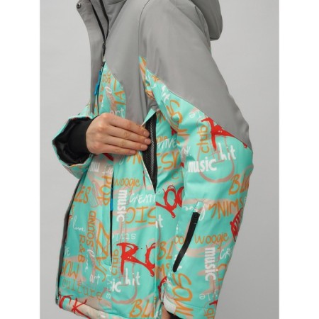 Ski suit female, size 50, blue color-3
