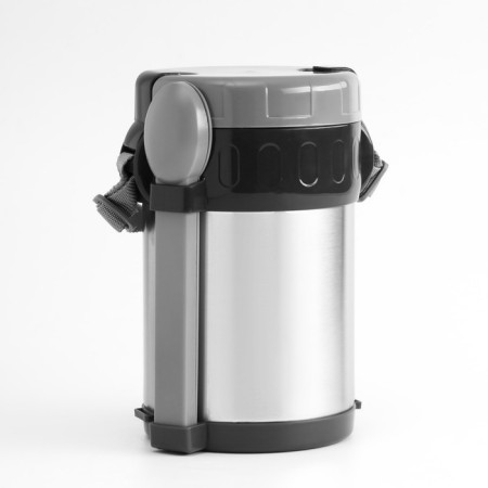 Thermos for meals, 2 l + fork, spoon, retains heat 8 hours, 22 x 13.5 x 15.5 cm