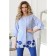 Female blouse, size 42, blue color