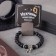 Bracelet Unisex "Bastion" aircraft, black color with silver, ball No. 8, d = 7 cm