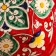 Salennik Rishtan ceramics "Flowers", 14 cm, red, mix