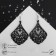 Earrings hanging "Shelest" Eastern drop, openwork, sparkle, black color, 7.5 cm