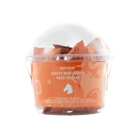 Facial cream Ayoume Enjoy Mini Mayu Face Cream, with horse fat, 3 g, 30 pcs