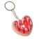 Square “heart”, on a key fob, color mix