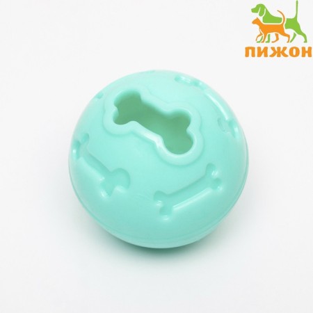 Ball under the treats thickened TPR, 7 cm, turquoise