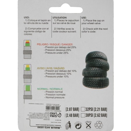 A cap with a tire pressure indication, 2.4 atm, set 4 pcs-3