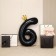 Foil ball 40 "The number 6 with the crown", the color is black