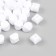 Beads for creativity plastic "Cube with flattened edges" White set 30 g d = 0.8 cm