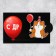 Interactive congratulatory postcard "C DR", ball, 16 x 11 cm