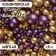 Sprinking confectionery with glitter "Brill": gold, purple, 1.5 kg