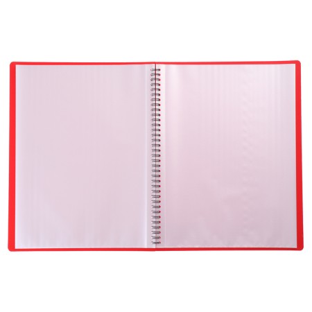 Folder 30 inserts on spirals, A4, 600 μm, Erichkrause "Classic Words", texture "Sand", red, mix-7