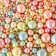 Confectionery sprinkling "Shine": pink, azure, mint, 50 g
