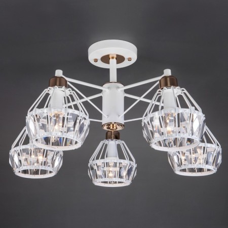 LORD 5x60W E14 white chandelier 61x61x36cm-1