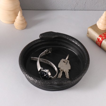 Interior subject "snake" bowl 4*15*13 cm black