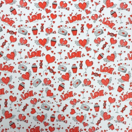 Paper packaging craft "Valentine", 0.55 x 10 m, 70 g/m²-1