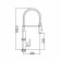 Fashun A54102-3 kitchen mixer, single-leaf, flexible spout, stainless steel, satin