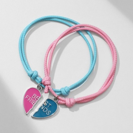Bracelets "Demetrons" best friends, pink-blue color, 7 cm-2