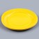 A set of paper utensils: 6 plates, 6 glasses, yellow color