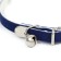 Velvety collar with hearts, 32 x 1 cm, Osh 23-29, textiles and leatherette, blue