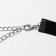 Choker "collar" wings with chains, black color with silver, 43 cm