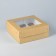 Box for cupcakes with a window for 9 pcs, craft, 25 x 25 x 10 cm