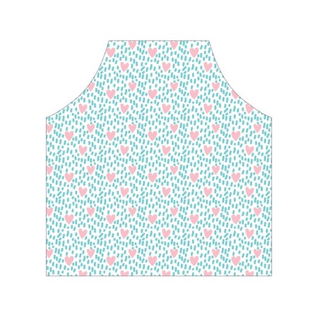 Apron kitchen with a photo print "Field of hearts", adjustable, size OS-2