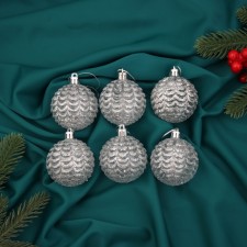 Set of balls plastic D-6 cm, 6 pcs 