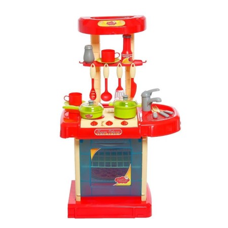 Game module Kitchen "Seville" in a suitcase, with accessories, light and sound effects, height 65.5 cm-2