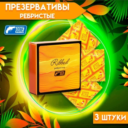 Ribbed condoms 3 pcs