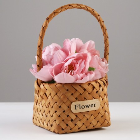 Wicker basket, 18 x 13 x 8/20.5 cm, sequoia-1