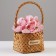 Wicker basket, 18 x 13 x 8/20.5 cm, sequoia