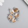 Decor for creativity metal, rhinestones "Butterfly on the rhinestone" silver 1.4x2.5 cm