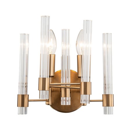 Bra Indigo, 11040/2W Brass. 2x60W, E14, 395x263x240 mm, transparent color-1