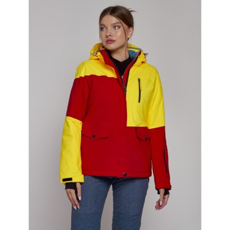 Ski jacket female winter, size 44, yellow color-1
