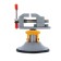 Mini-typos aluminum tundra, fastening on a suction cup, rotary 180 °, 35 mm