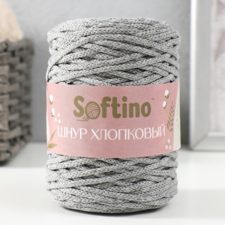 Knitting cord without a core 70% cotton, 30% polyester width 3mm 100m/160 ± 10g (107) mix-1