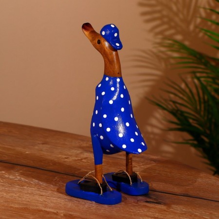 Souvenir "Duck in Shlepka" col. blue, tree 27 cm-1