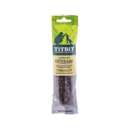Special sausages with omega 3/6 for dogs of small and medium rocks, 30 g