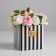Gift box for flowers with PVC lid, packaging, “Happiness is waiting for you”, 12 x 12 x 12 cm