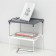 Standing on metal legs "Loft", 29.5 × 26 × 17.2 cm, white color