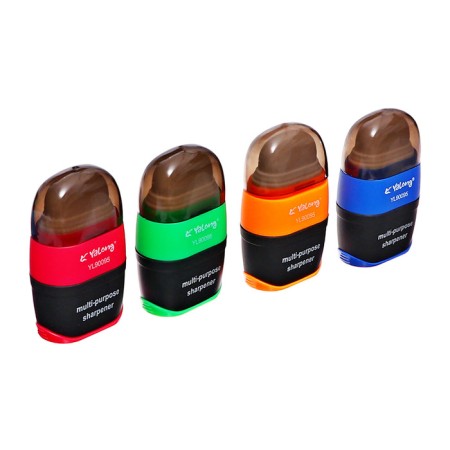 Sharpen with a container double universal with an eraser mix-2